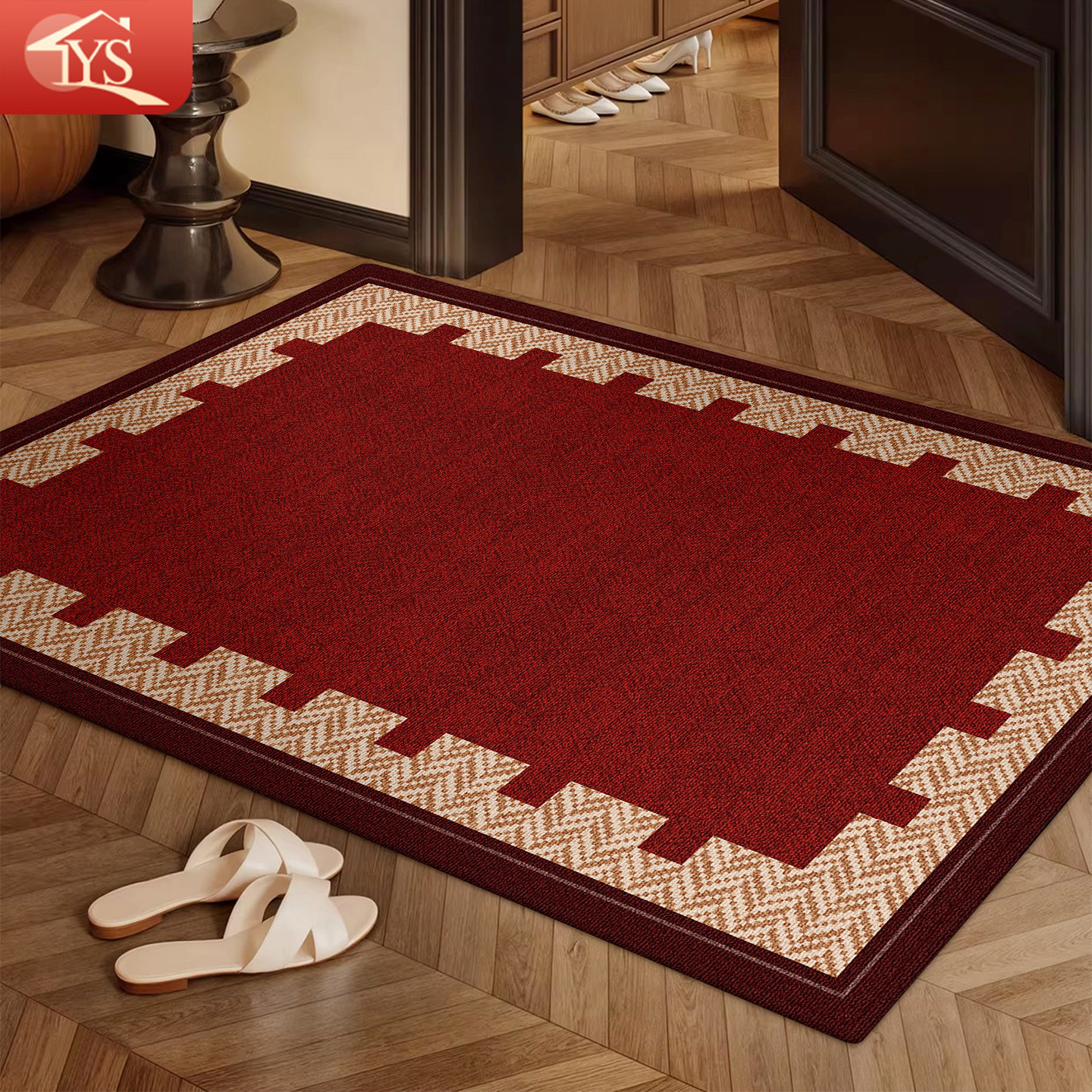 地垫入户门垫红色高级感2026新款脚踏垫进门门垫玄关防滑耐脏门口,居家布艺,入户地垫,淘宝优惠券,粉丝福利购,淘宝优惠卷