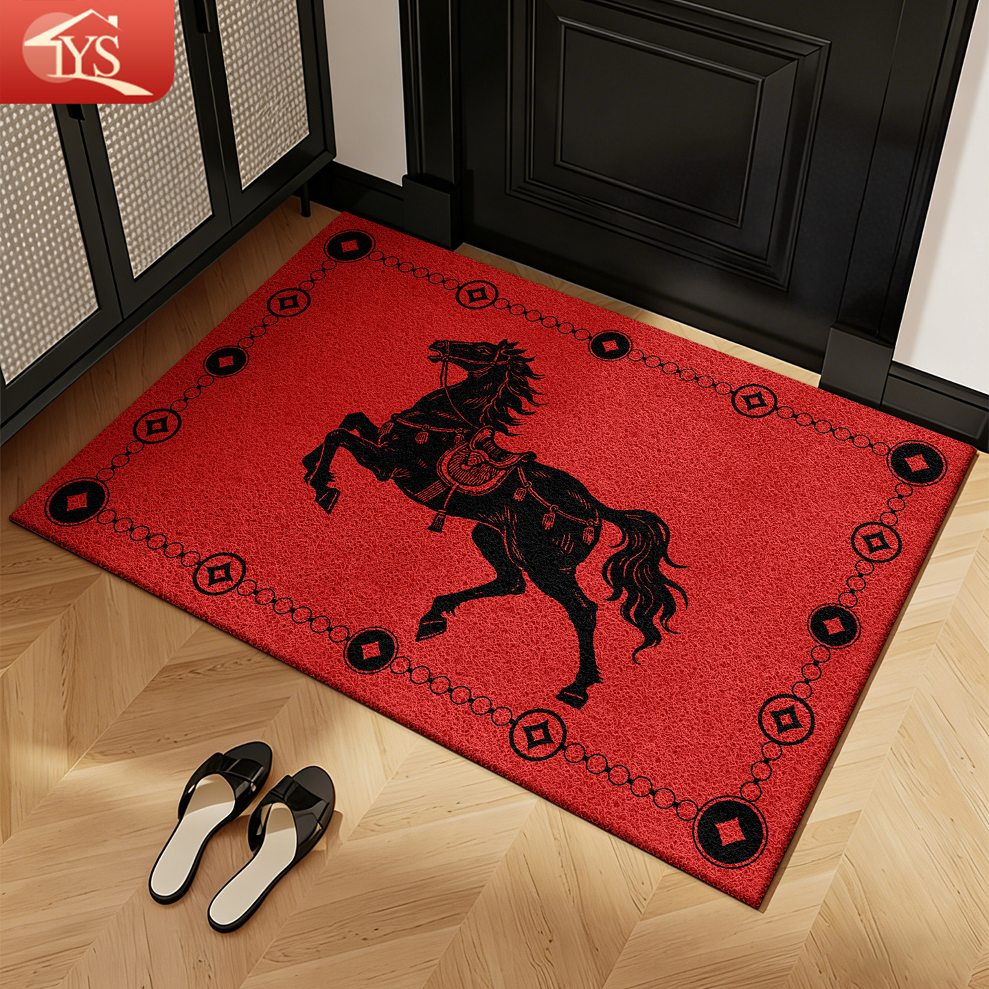 新款红色丝圈地垫入户门垫室外专用除尘地毯垫进门乔迁脚垫可定制,居家布艺,入户地垫,淘宝优惠券,粉丝福利购,淘宝优惠卷