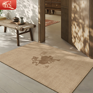 新中式 高端入户门地垫进门防滑脚垫大门口耐磨门垫入户门厅地毯垫