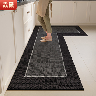 厨房地垫防滑防油硅藻泥专用脚垫地毯2025新款 l型免洗可擦吸水垫