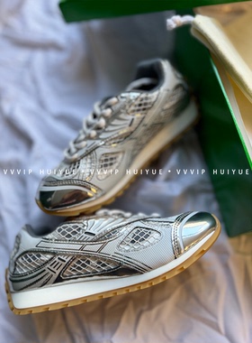 vvvip'' 现货 26ss 休闲透气网面厚底运动鞋 复古银色老爹鞋女