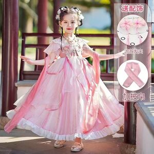汉服女童夏款裙子2023新款古风连衣裙夏季女孩唐装儿童超仙古装夏