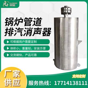 厂家供应 锅炉点火排汽消音器 管道消音器 锅炉管道排汽消声器