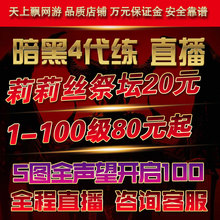 暗黑破坏神4四代练肝等级升级金币陪玩练莉莉丝祭坛声望ps5督瑞尔