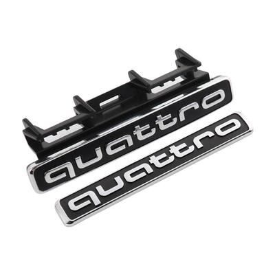 奥迪19-25款A6L四驱中网车标quattro标志装饰尾标贴改装数字母标