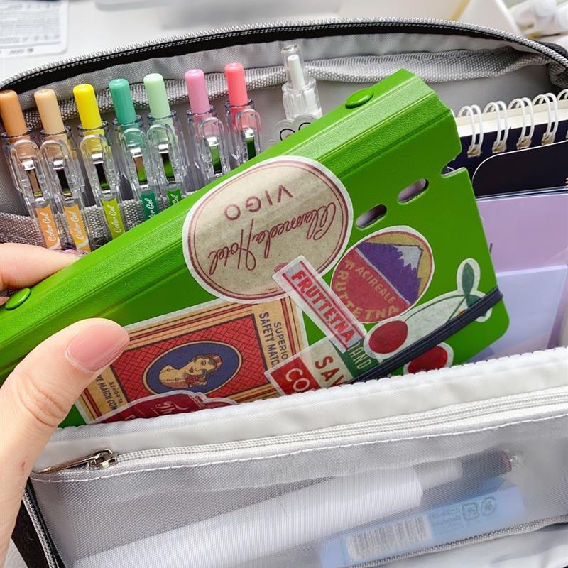 大葱明口袋本活页夹小笔记本本子便携记事本工作学生卡册