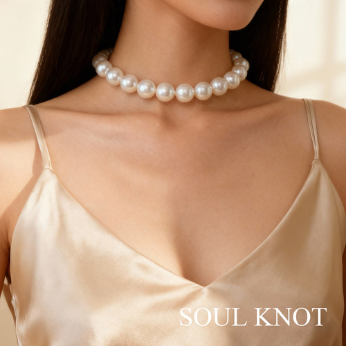 SOUL KNOT 倪妮冰冰同款澳白珍珠项链女大点位龙珠时尚锁骨颈链