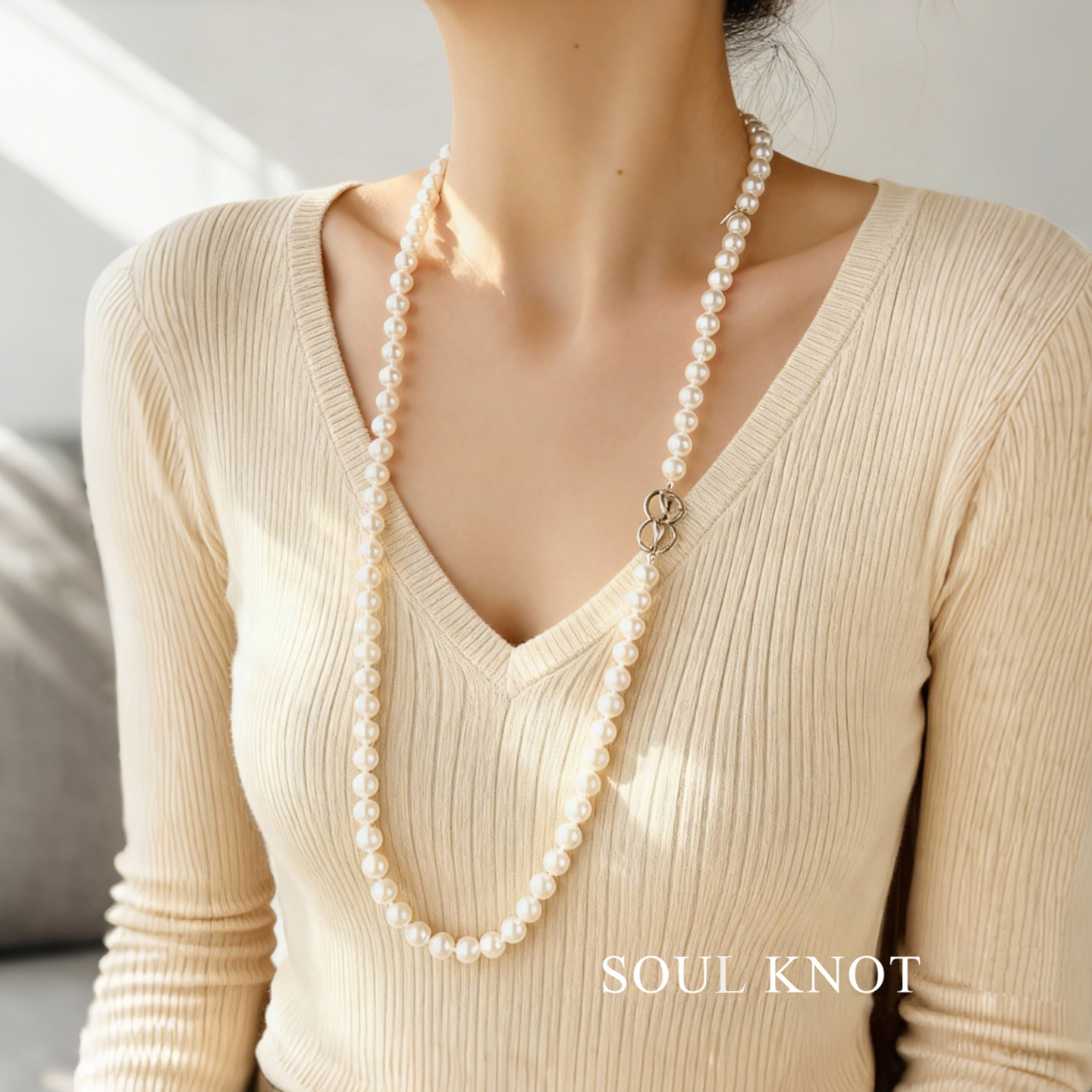 M家热巴明星同款时尚优雅澳白珍珠88项链百搭多层长款叠戴项链