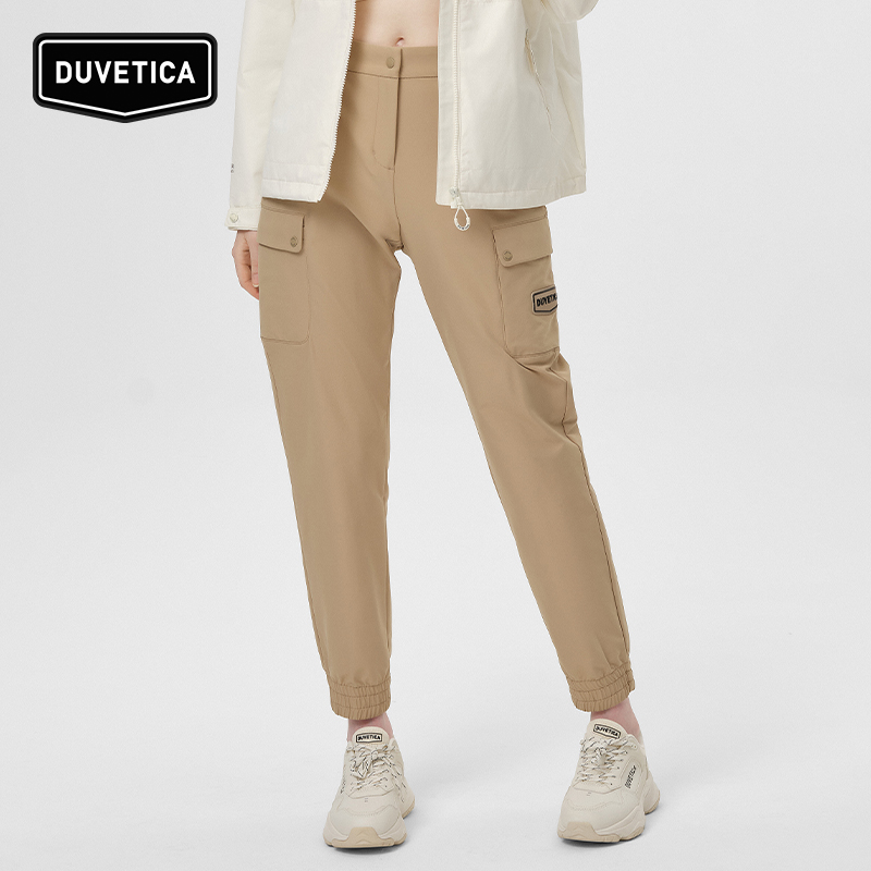 DUVETICA 女士春季户外休闲运动卫裤束脚直筒长裤工装裤VDPTB0636