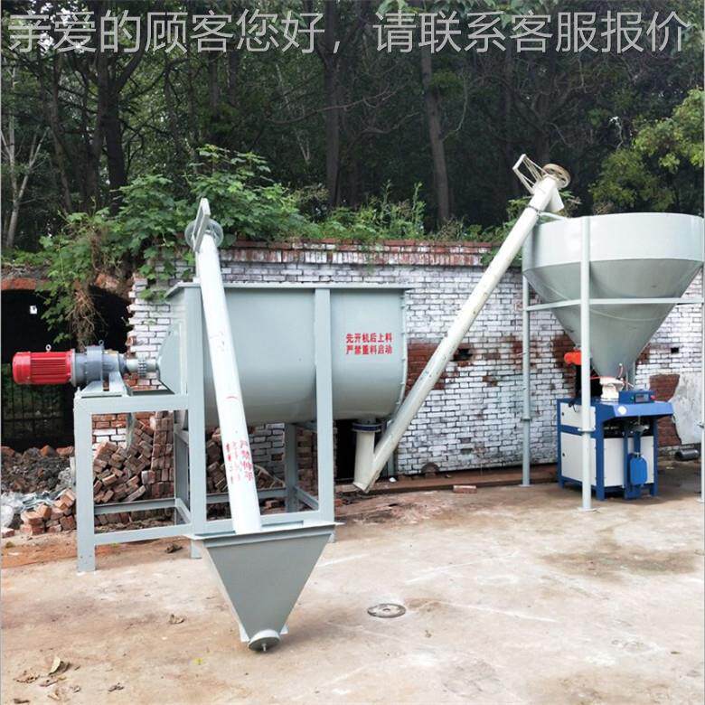 3T不锈钢仿石漆机时产5吨粉拌末混合搅机螺带干双粉拌料机