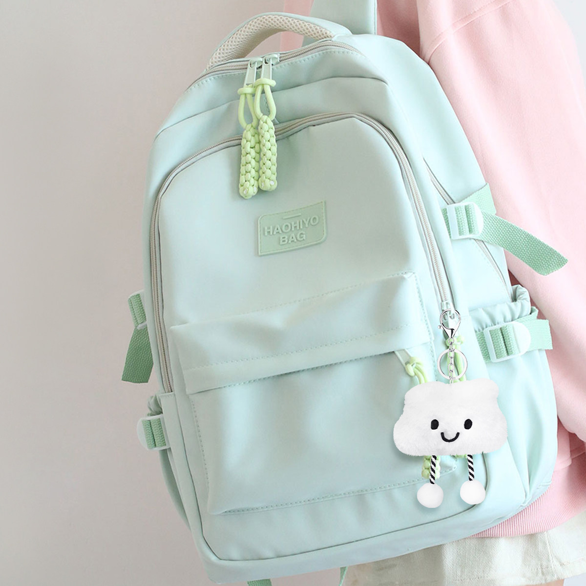 新款背包女双肩包轻便休闲百搭初中生高中书包简约通勤大学生出游