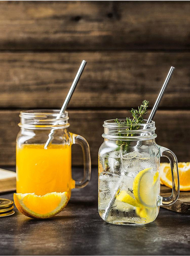 利比田园公鸡杯把杯啤酒杯果汁杯美式梅森杯咖啡杯水杯玻璃杯