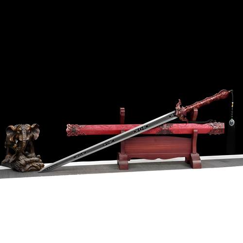 倚天剑手工宝剑龙泉刀剑高猛钢战剑一体收藏送礼长剑兵器未开刃