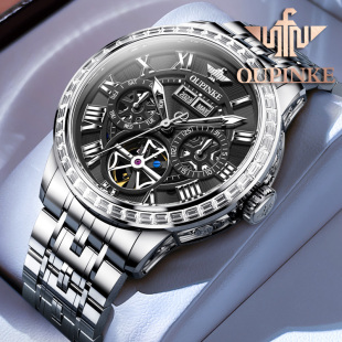 瑞士欧品客正品 专卖店手表男镂空陀飞轮机械表防水十大 牌官方正品