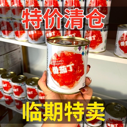 【临期清仓】6罐新疆番茄丁罐头西红柿无添加去皮切丁即食290g/罐