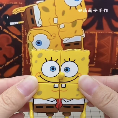 经典分块磁吸海绵宝宝趣味周边