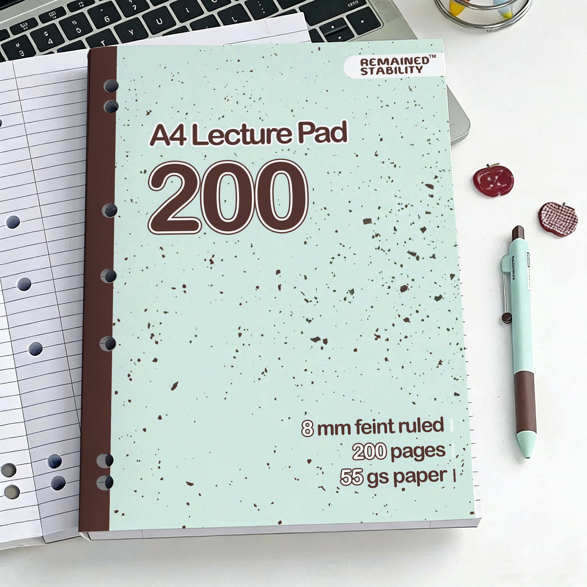 薄巧创意200页薄脆本A4笔记本子ins风横线内页考公考编超厚活页本
