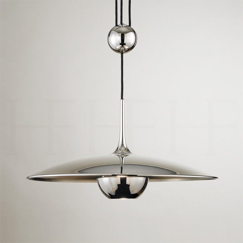 北欧风设计师创意吊灯高度可调移位飞碟吊灯餐厅个性样板房灯具