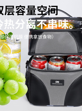 DENUONISS 新款高端防沷水保温包手提斜挎野餐包冷热密封拉链冰包