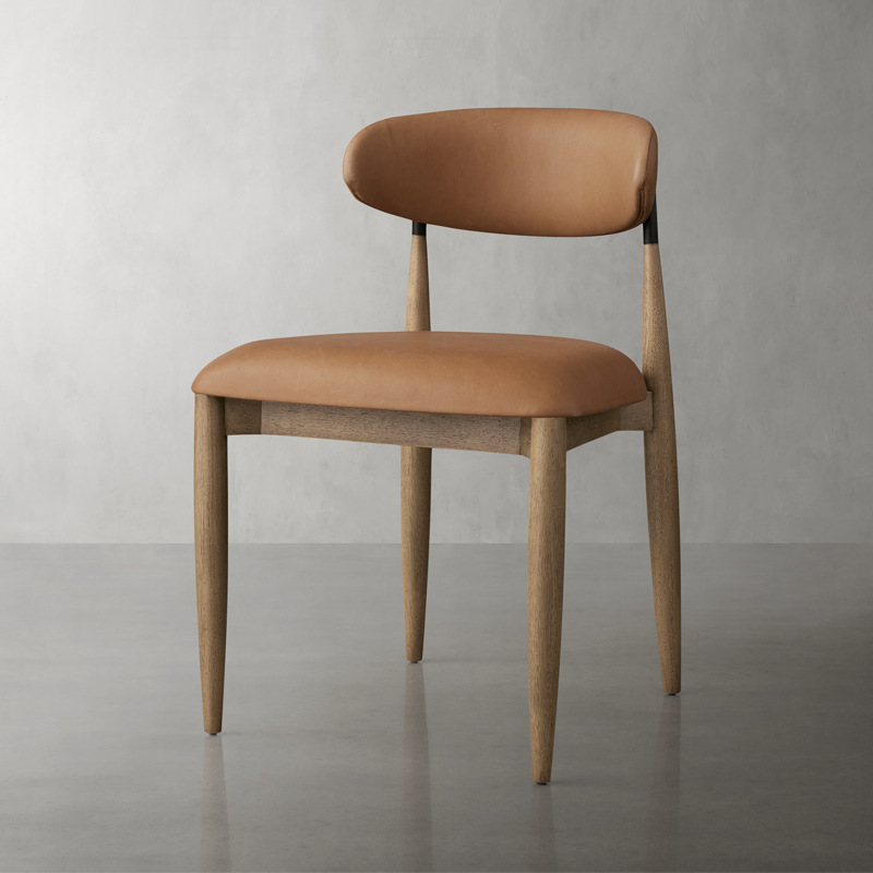 美式实木客厅餐椅现代创意咖啡厅接待室设计师沙发椅书房书椅网红