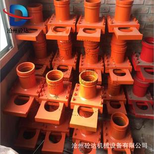 现货混凝土输送DN125泵管截止阀烤漆手动截止阀