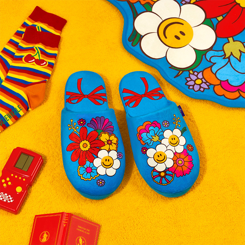 wiggle wiggle时尚棉拖鞋女秋冬季室内家居保暖加绒情侣棉鞋新款