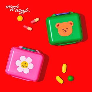 wiggle便携药盒7天分装 wiggle 盒旅行出差随身迷你药品收纳