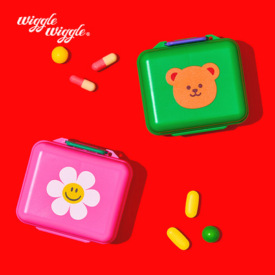 wiggle wiggle便携药盒7天分装盒旅行出差随身迷你药品收纳
