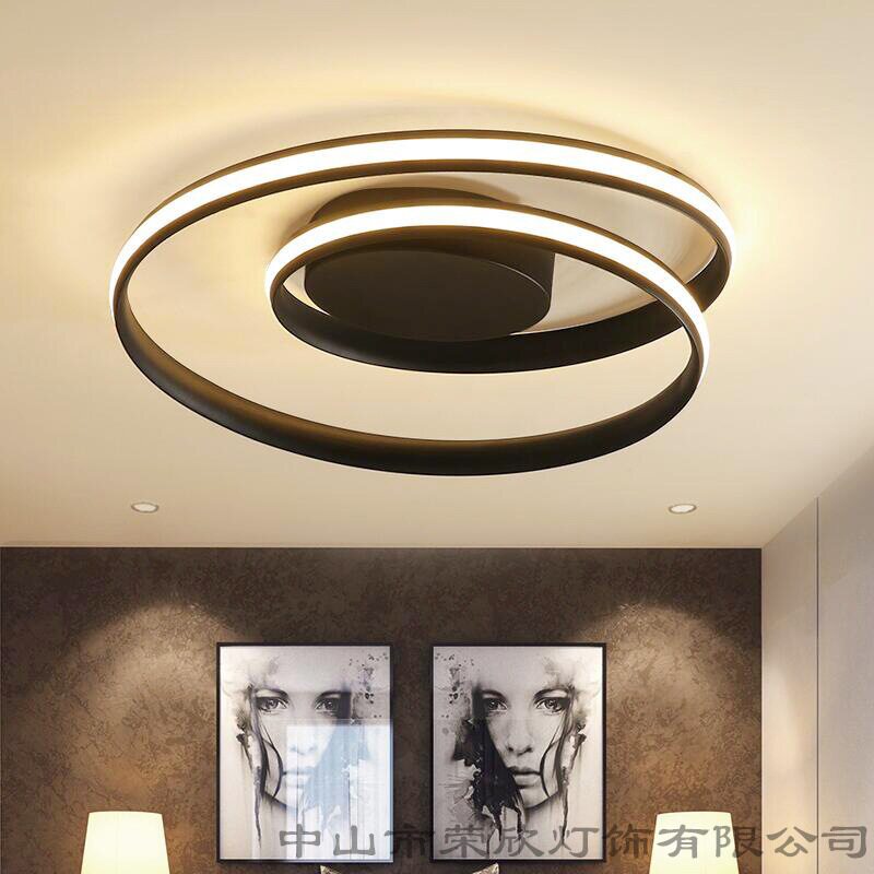 跨境新款北欧卧室吸顶灯 led简约现代客厅灯圆形个性创意吸顶灯具