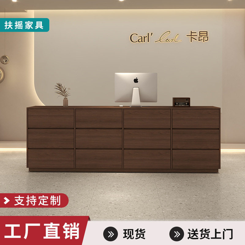 简约现代小型简易收银台前台美容院服装店商铺店铺吧台桌柜台