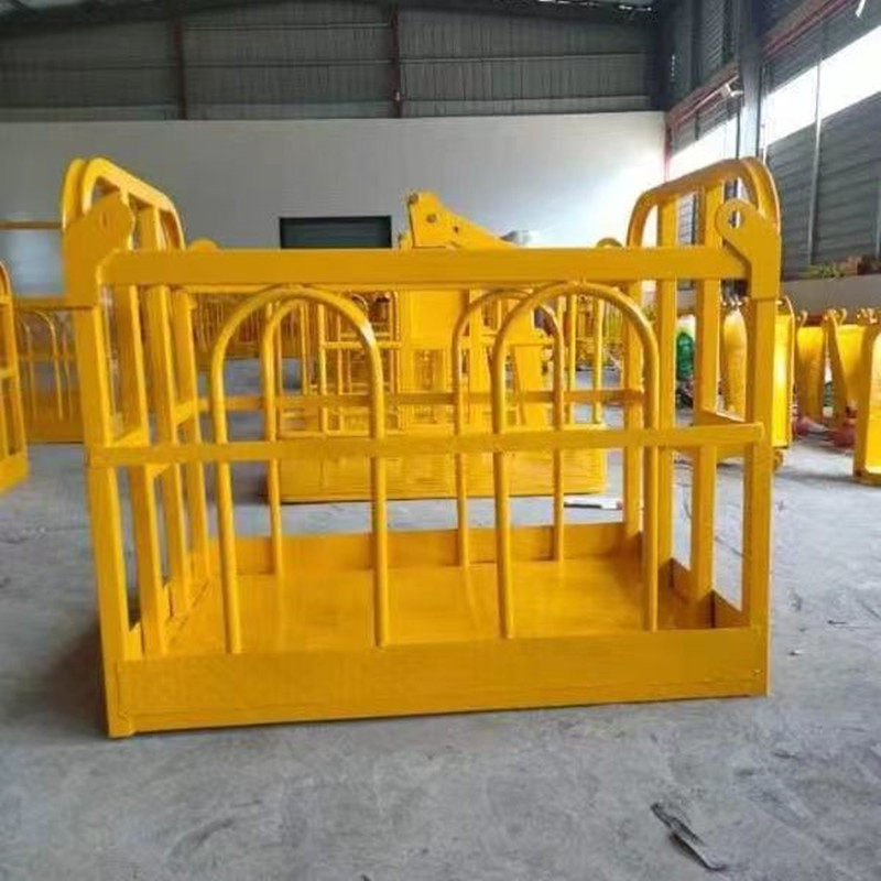 外墙用吊框顶框  建筑工地用吊车吊篮  带手刹自动调平吊笼