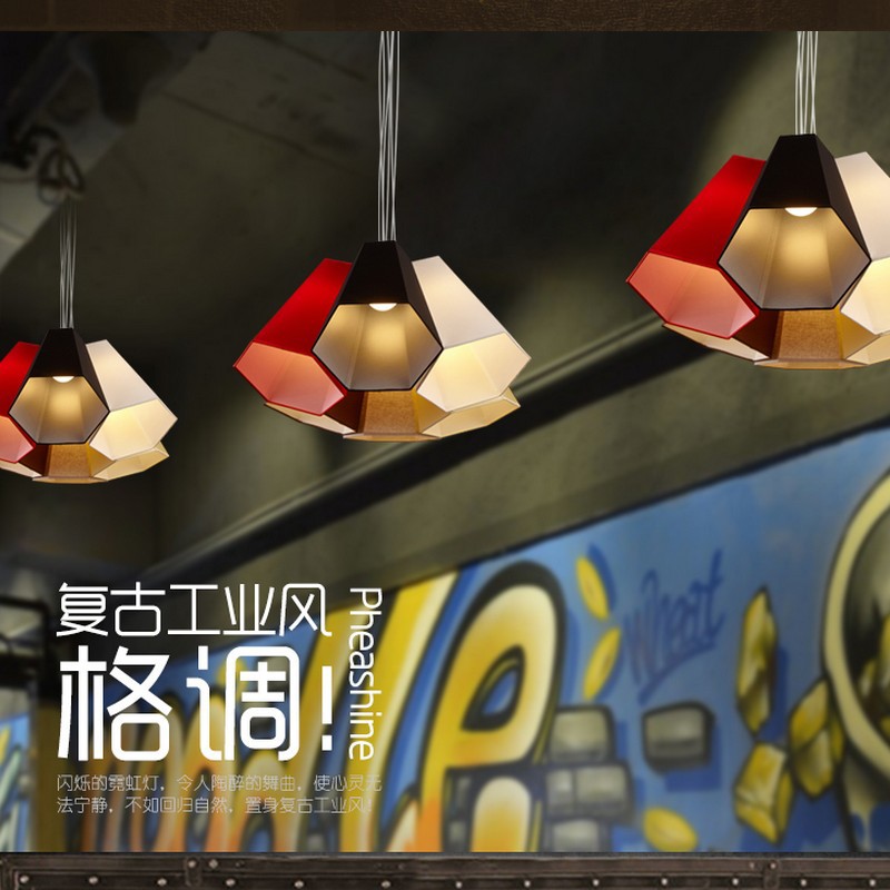 厂家销售北欧餐厅吧台吊灯美式乡村咖啡厅服装店酒店大堂布艺灯具