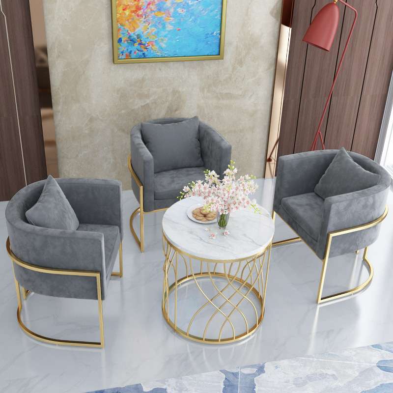 现代单人沙发椅网红美甲店服装店酒店大堂会客民宿接待洽谈沙发