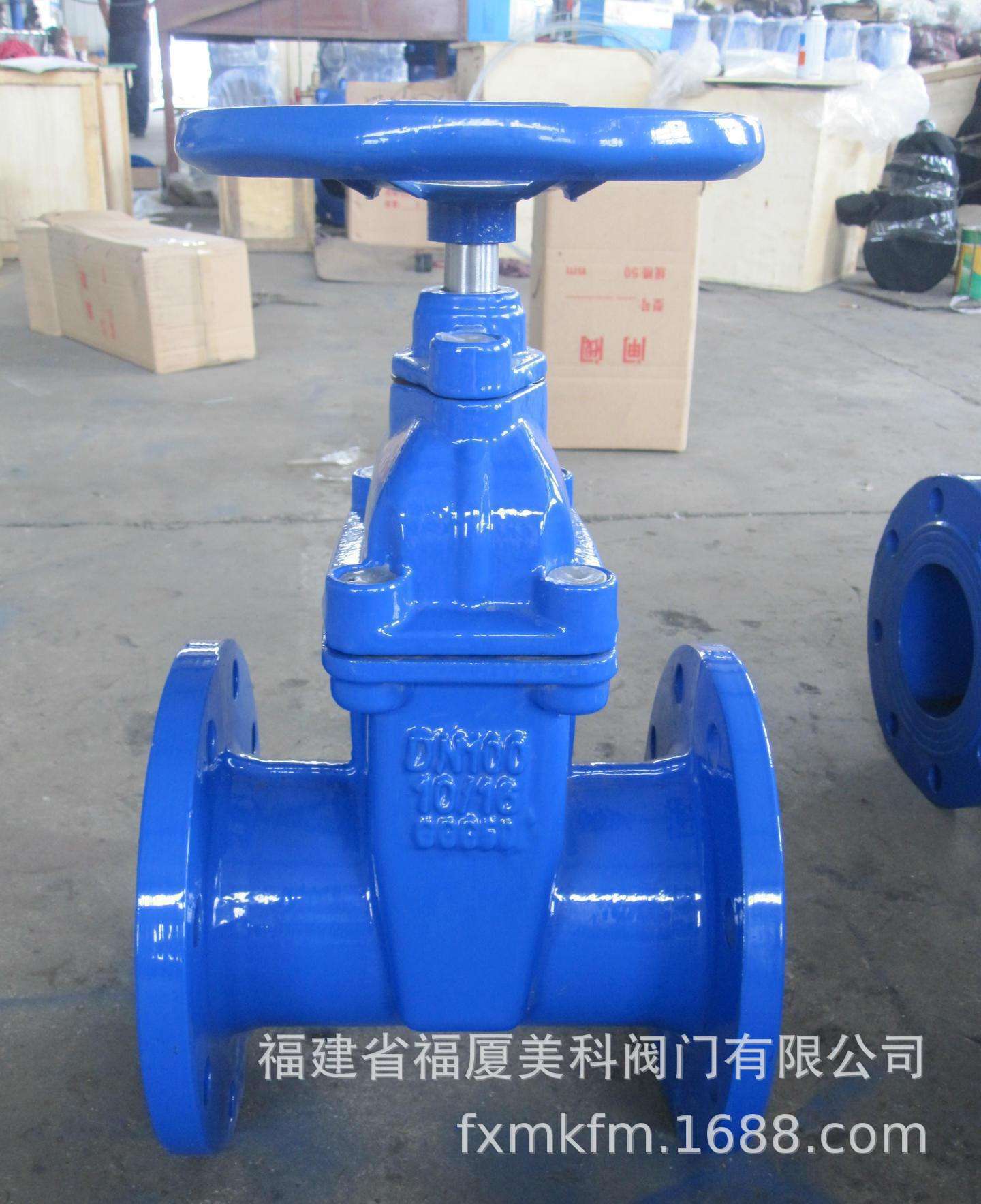 福厦美科球墨铸铁暗杠软法兰闸阀Z45X-10/16/25Q DN65 80 150 200