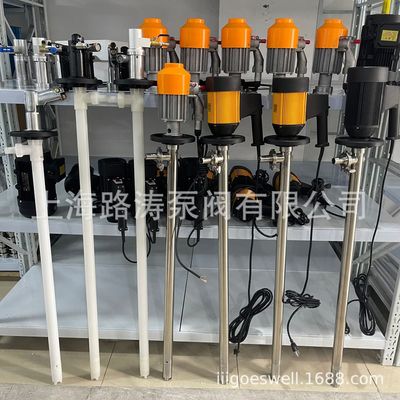 路涛HD-E2+V+SS316L-1500电动抽液泵化工插桶泵不锈钢电动油桶泵