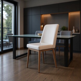 2026北欧意式贝勒椅餐椅家用休闲简约铁艺餐椅凳子网红轻奢风软包