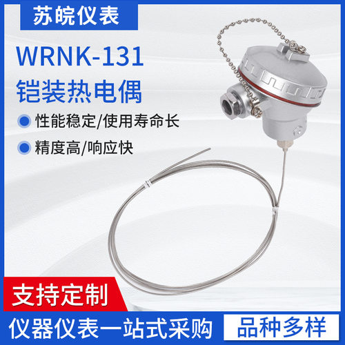 K型铠装热电偶WRNK-131材质2520不锈钢310S电炉测温0-1100℃