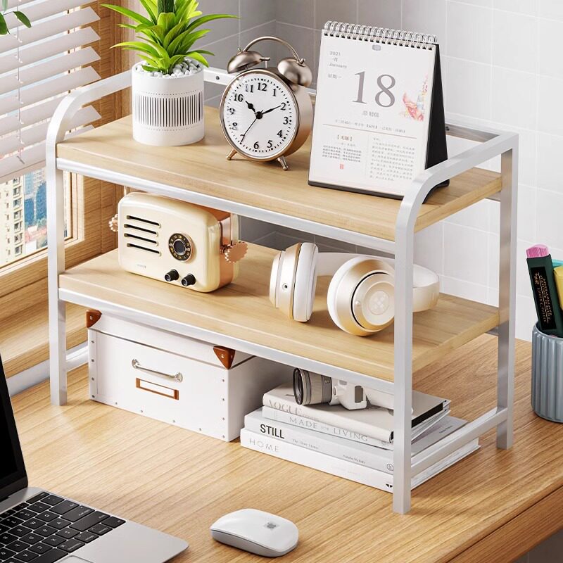 桌面置物架办公桌书架收纳盒多层台面分层架子宿舍桌上学习文件架