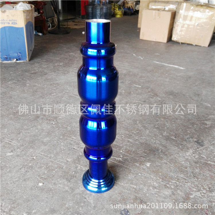 酒吧不锈钢玫瑰金葫芦柱