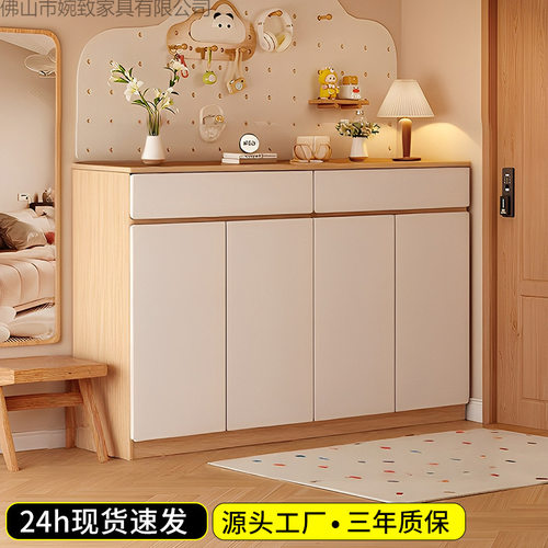 实木鞋柜家用大容量多层超大2025爆款入户门外鞋柜玄关柜一体鞋架