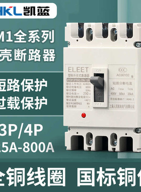 CM1空气开关 塑壳断路器 三相 总电闸 开关 125A 250A 400A 630A