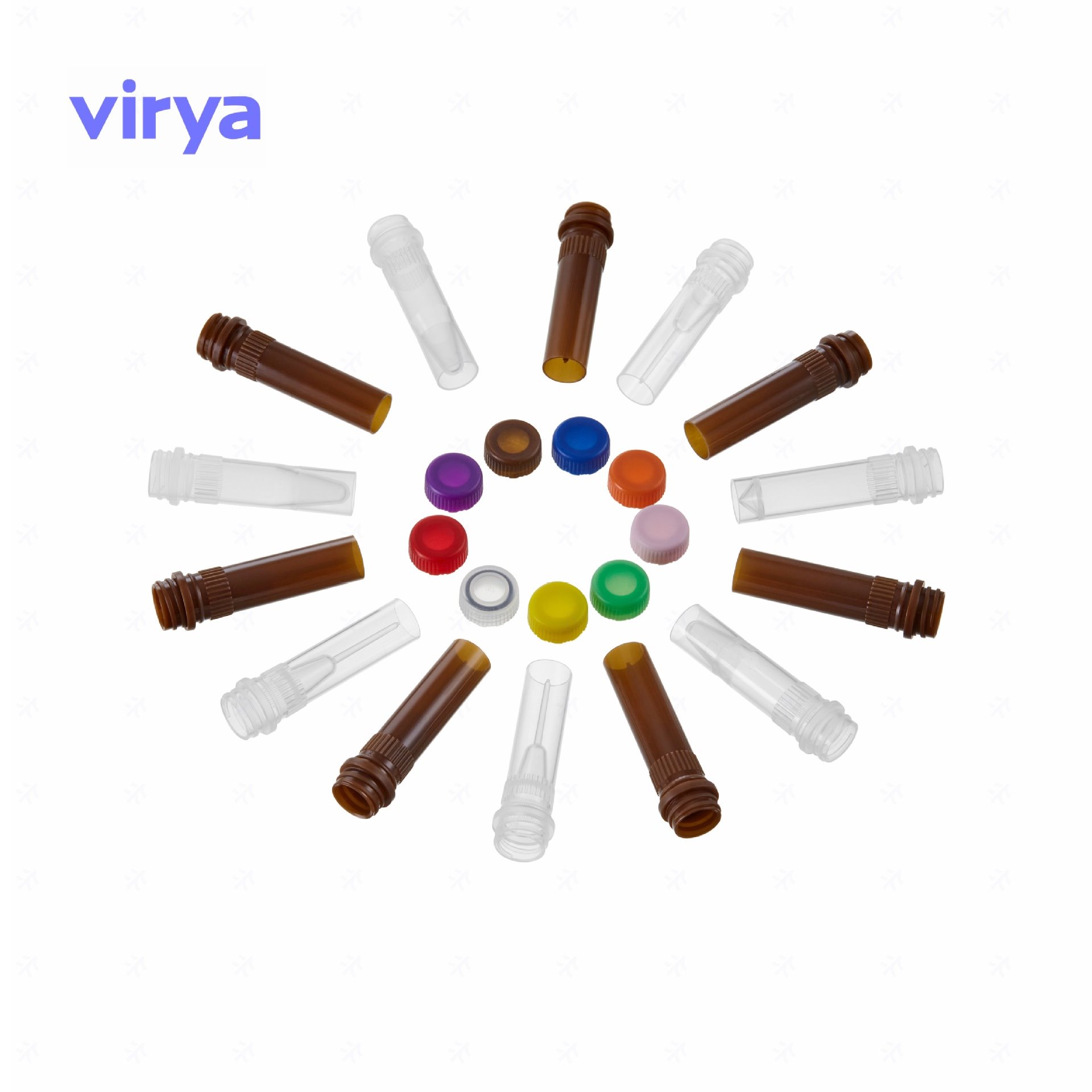 盖子含O型圈 密封紧密 VIRYA 0.5ml透明管盖螺口管灭菌3620566