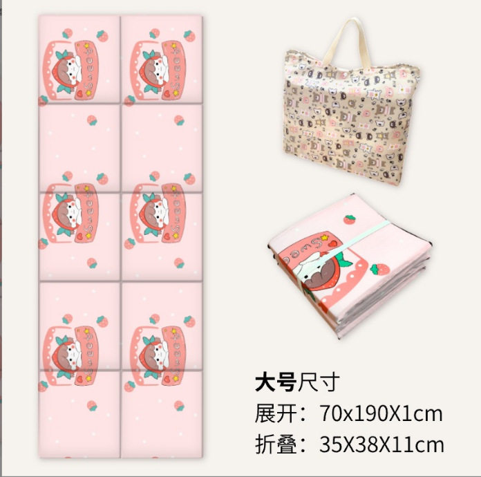 纯棉面料可脱胆折叠午休垫小学生午睡垫地垫爬行垫学生垫外贸直播