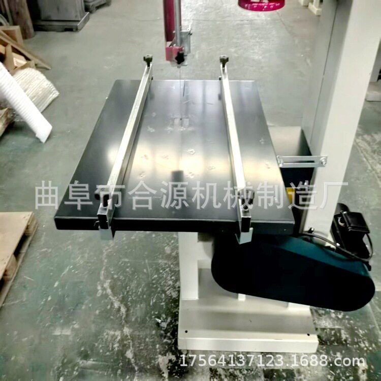 合源切瓦楞纸带锯机MJ346立式木工带锯加滑轨带锯机三轮带锯机