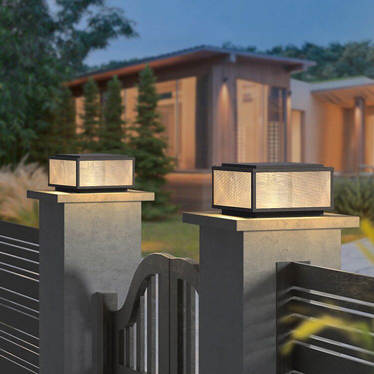 户外柱头灯庭院太阳能柱头灯院子大门柱子灯别墅围墙灯防水门墩灯