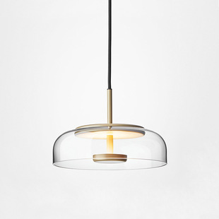 北欧简约餐厅单头吊灯现代简约卧室床头灯家用饭厅吧台灯玻璃吊灯