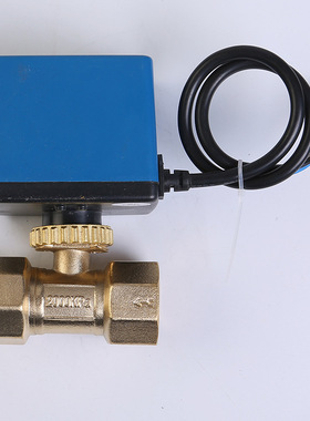 厂家直供DN25二通电动球阀（14mm孔）带开关手电一体220V水阀阀门