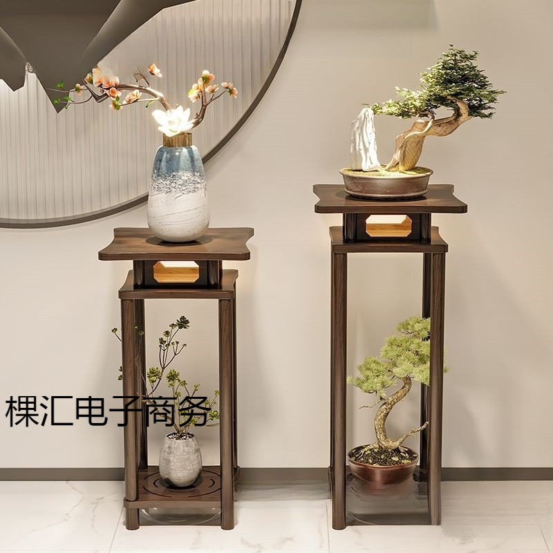实木小方几客厅小茶几沙发侧边角几边桌新中式小方桌正方简约花盆