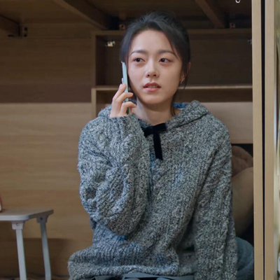 骄阳似我同款赵今麦灰色毛衣卫衣