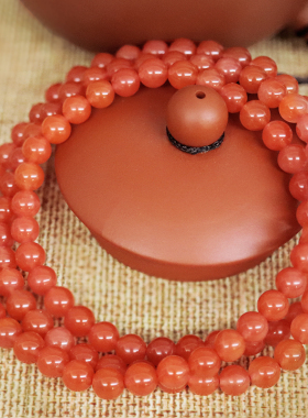 红玛瑙念珠南红108颗手串